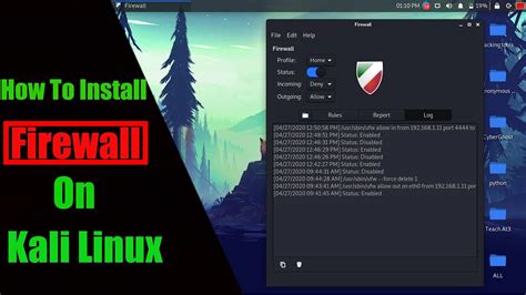 How To Install Firewall On Kali Linux And Configure Open Ports Kali