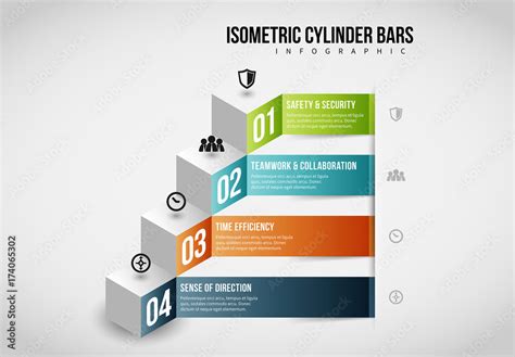 3D Stair Step Infographic 1 Stock Template | Adobe Stock