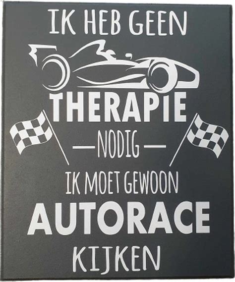 Tekstbord Spreukenbord Autorace Racen Sport Raceauto Bol