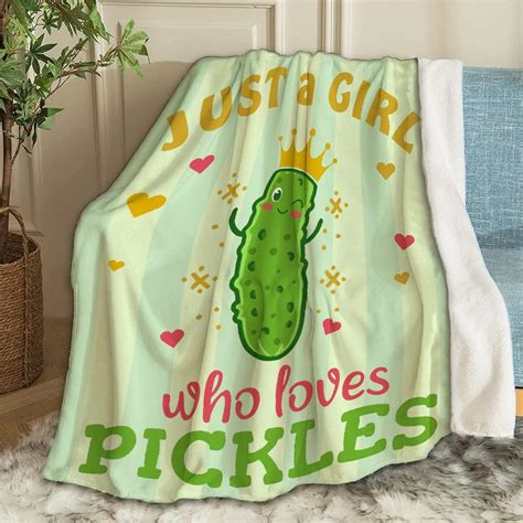 Amazon ARTBLANKET Pickles Blanket Gifts For Girl Women Just A