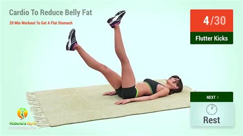 20 Min Cardio Workout To Reduce Belly Fat And Get A Flat Stomach Youtube