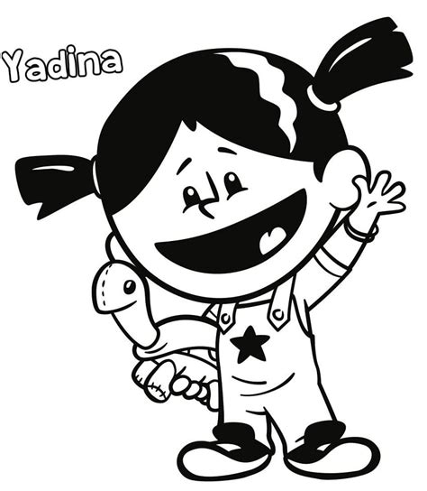 Yadina and Dr. Zoom from Xavier Riddle coloring page - Download, Print or Color Online for Free