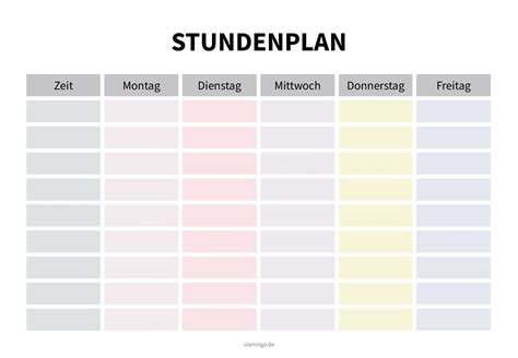 Stundenplan 8 Vorlagen für Schule zum Ausdrucken Ausfüllen