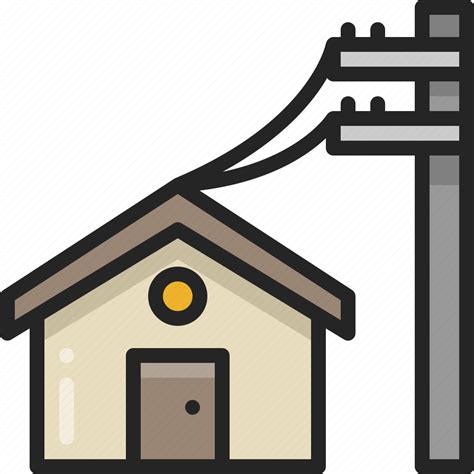 House Distribution Electricity Home Post Icon Download On Iconfinder