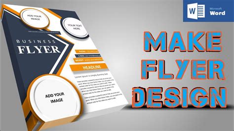 Creating A Custom Flyer Design In Ms Word Tutorial Outstanding