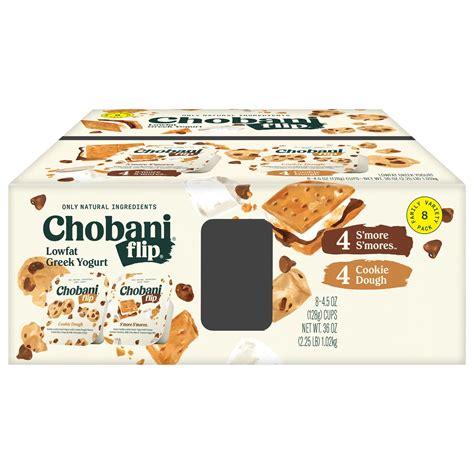 Chobani Flip Lowfat Greek Yogurt Variety Pack S Mores Cookie Dough