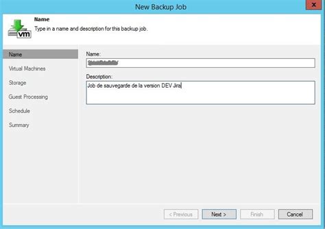Veeam Créer un job de sauvegarde en détails Blog de Omid AMERI