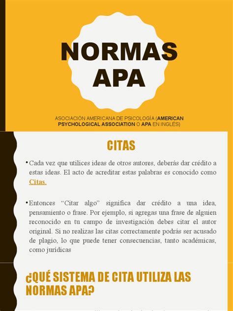 Normas Apa Citas Y Referencias Pdf Estilo Apa Comillas