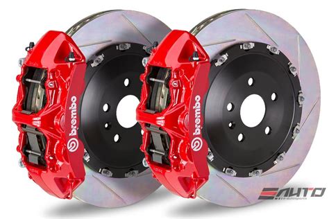 Brembo Front Gt Bbk Brake Pot Caliper Red X Slot Range Rover