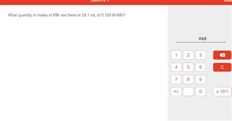 Solved Question B Of 15 Submit What Quantity In Moles Of KBr Chegg