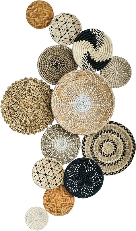 Chicnchill Wall Basket Decor Set Of Boho Wall Baskets Woven Wall