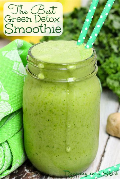 Green Detox Smoothie Recipe Simple And Easy Running In A Skirt