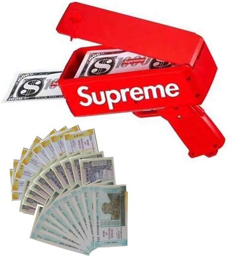 Ptcmart Amaing Money Gun Super Toy With 300 Notes 50 100 200 For