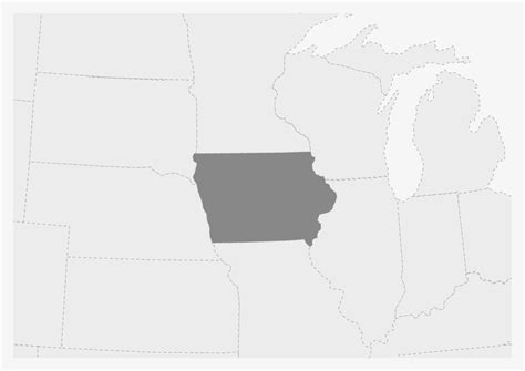 Map of USA with highlighted Iowa state map 41061078 Vector Art at Vecteezy