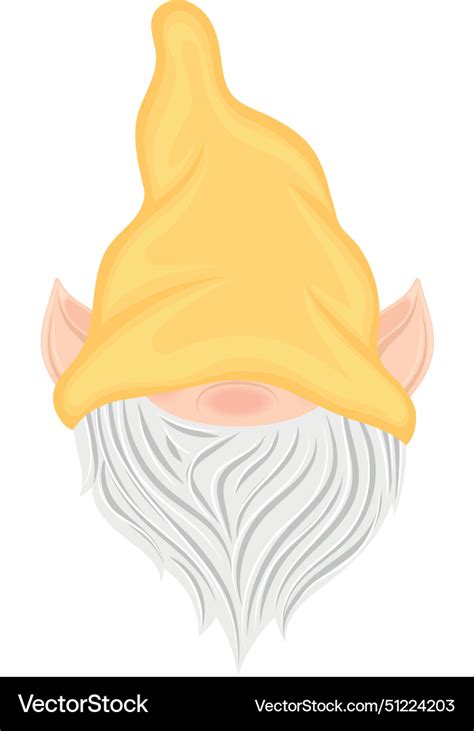 Cute Garden Gnome Character Cartoon Royalty Free Vector