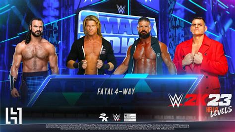 Dolph Ziggler Vs Robert Roode Vs Drew Mcintyre Vs Gunther Wwe 2k23