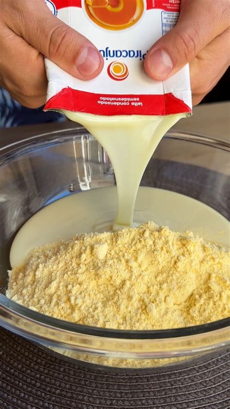 He Mixed Condensed Milk With Cornmeal Condensed Milk Milk Cornmeal He Mixed Condensed Milk