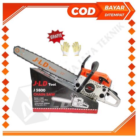 Jual Gergaji Mesin Senso Bensin Chainsaw Mini Potong Kayu Bar Inch