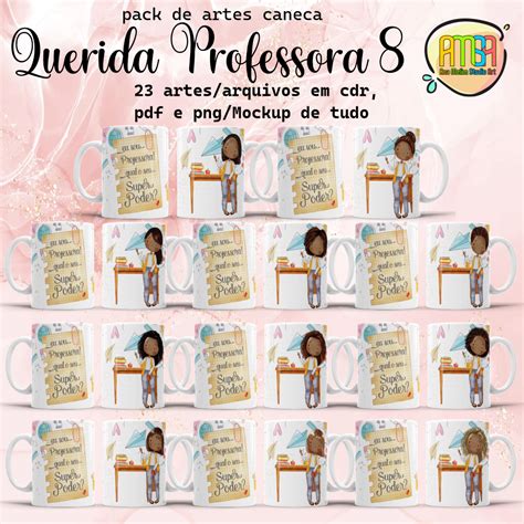 Estampas Querida Professora Canecas Ana Melim Studio Art