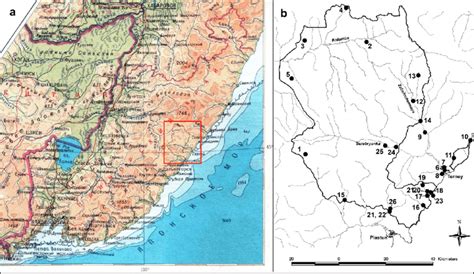 Mappa Delle Montagne Di Sikhote Alin