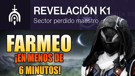 Como Farmear REVELACIÓN K1 Sector Perdido MAESTRO SOLO Cazador Destiny