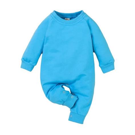 Nouveau né infantile bébé garçons filles coton solide barboteuse