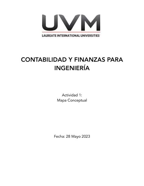 A 1 MAPA Conceptual CONTABILIDAD Y FINANZAS PARA INGENIERÍA Actividad