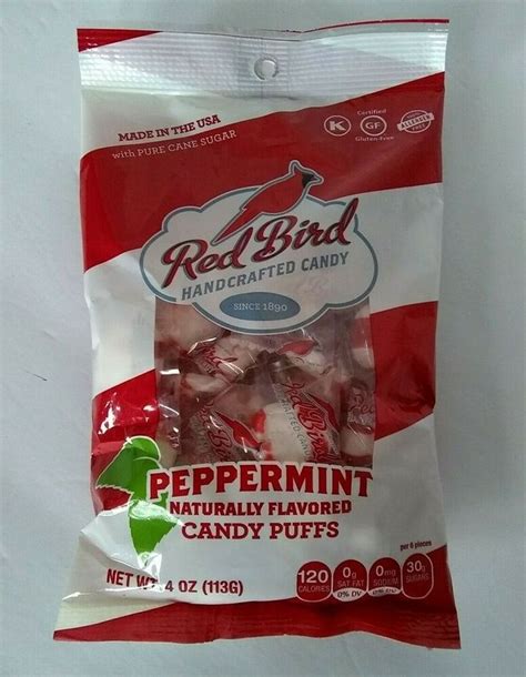 2 Bags Red Bird Soft Peppermint Puffs Candy 4oz Pkgs Fresh 2019 Dates