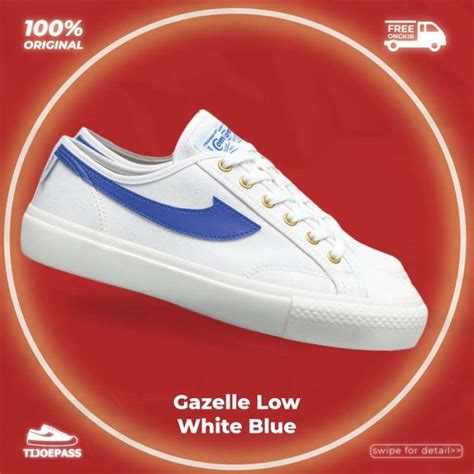 Promo ORIGINAL SEPATU COMPASS GAZELLE LOW WHITE BLUE Diskon 23 Di