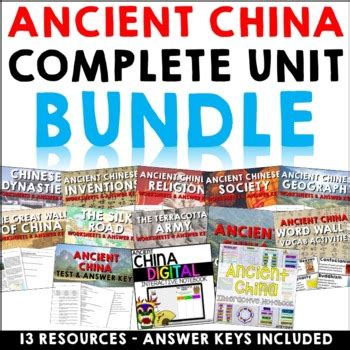 Ancient China Complete Unit Curriculum Bundle By A Page Out Of History