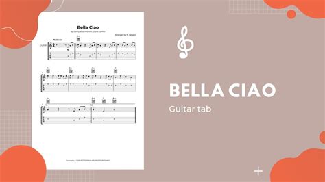 Bella Ciao Easy Guitar Tab Youtube