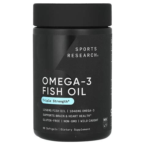 Sports Research Omega 3 Fish Oil Triple Strength 90 Softgels