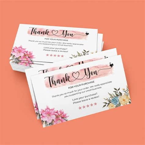 Thank You Cards Pack Of 100 For Small Business Return Ts Packaging