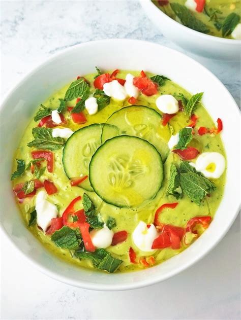 Green Gazpacho with cucumber, avocado & mint | Moorlands Eater