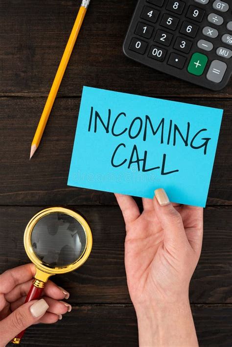 Text Sign Showing Incoming Call Business Concept Inbound Received