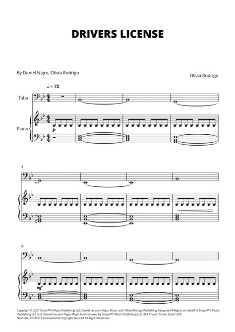 Drivers License Arr Cadenza Editions By Olivia Rodrigo Sheet Music For Instrumental Duet And