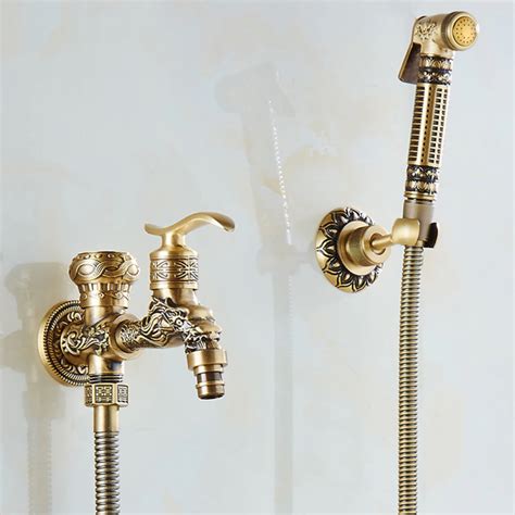 Retro Gold Bathroom Shower Set With Diamonds Royal Toiletry Global