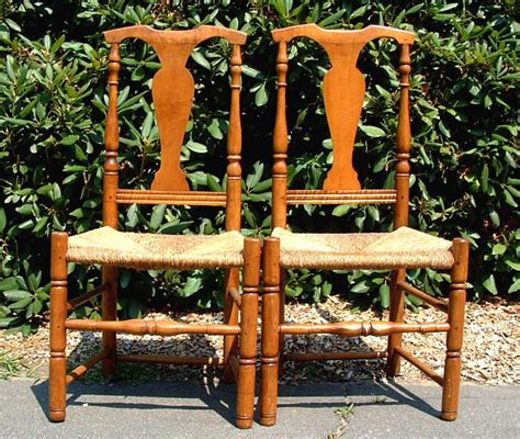 Antique American Fiddle Back Chairs Early American Furniture