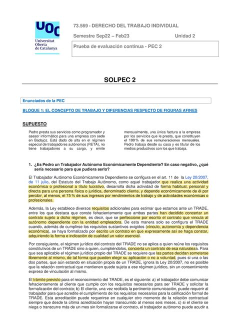 SOLUCIÓN PEC 2 POR EL PROFESRO SEPTIEMBRE 2022 Semestre Sep22