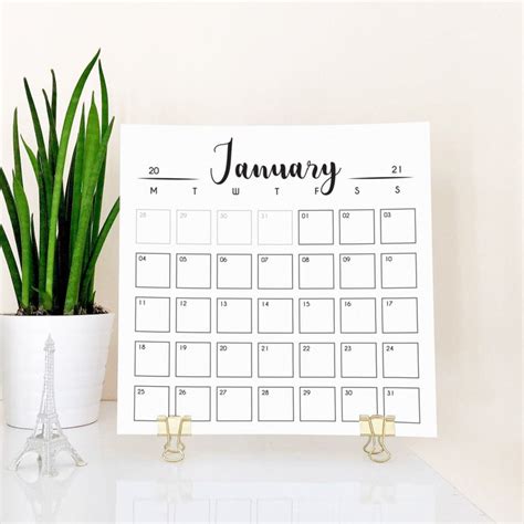 Mini Calendar 2021 Small Wall Calendar Desktop Calendar - Etsy