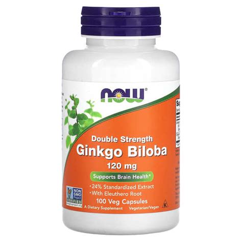 Now Foods Double Strength Ginkgo Biloba Mg Veg Capsules