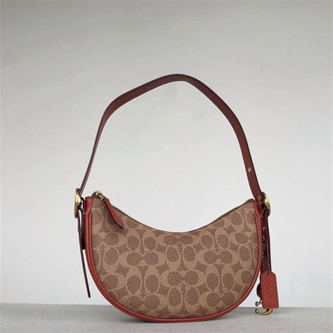 Coach Luna Shoulder Bag In Signature Canvas Women S Fashion Bags