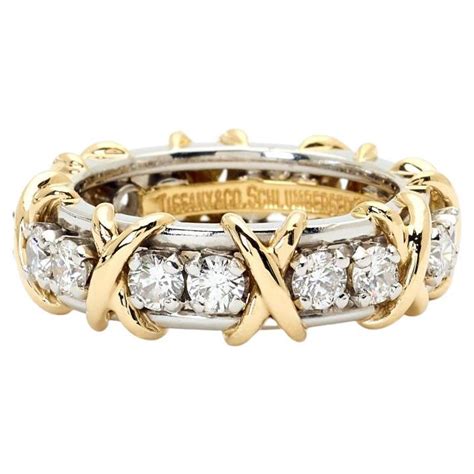 Tiffany And Co Schlumberger Platinum And 18k Yellow Gold Round Diamond Ring At 1stdibs