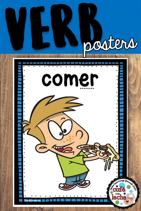 Pósters De Verbos Verb Posters In Spanish Verbs Poster Spanish