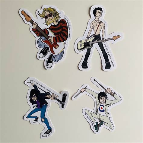 Punk Rock Stickers Set Nirvana Vinyl Sticker Ramones Punk Decal Sex