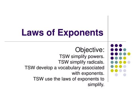 Ppt Laws Of Exponents Powerpoint Presentation Free Download Id 6724572