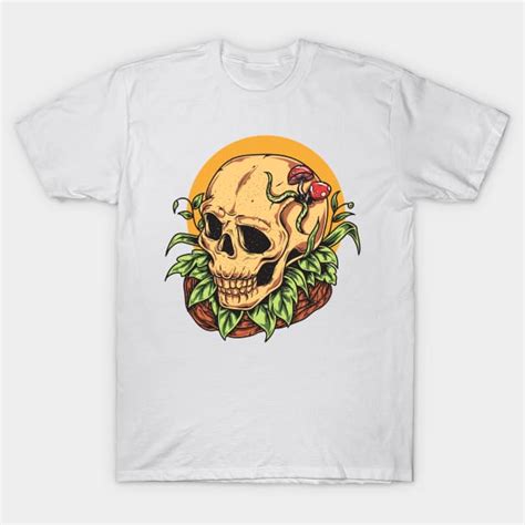 A Waiting Skull Halloween T Shirt Teepublic