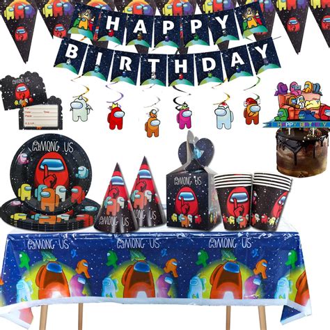 Among Us Theme Birthday Party Decoration Set Disposable Tableware