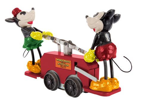 Disney S Mickey Mouse And Minnie Mouse Handcar Red