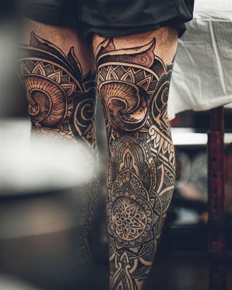 Calf Sleeve Tattoo Samurai Tattoo Sleeve Thigh Tattoo Men Full Leg